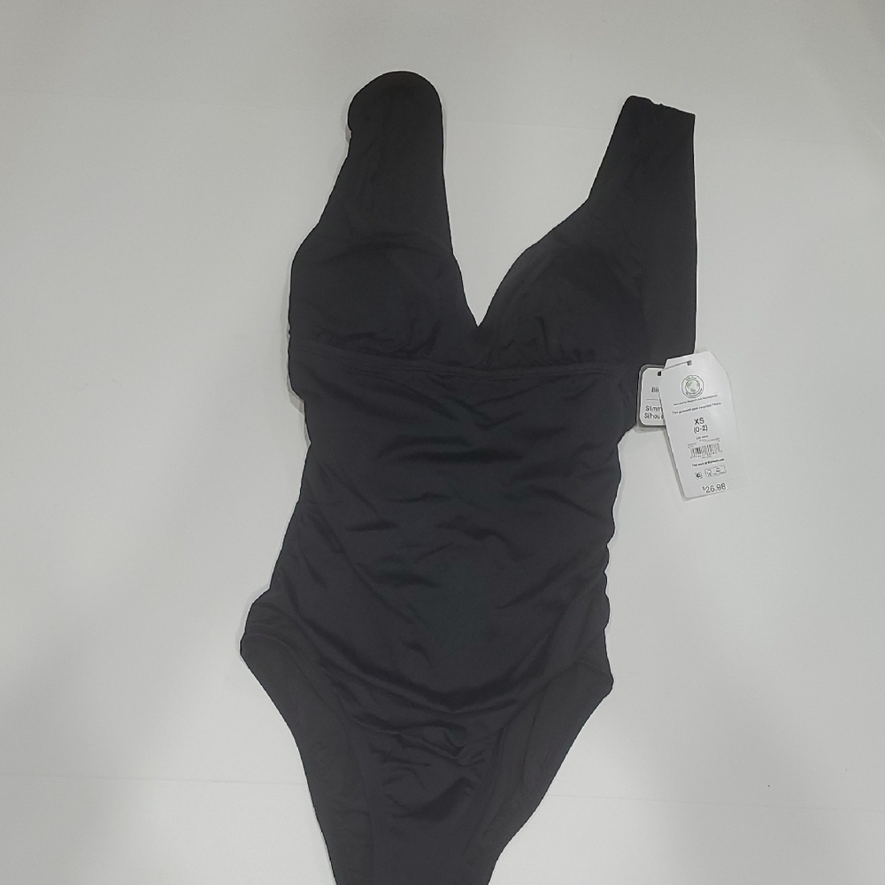 Time and Tru Black One Piece Swimsuit